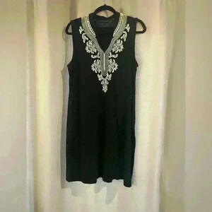 Women’s Black V-Cut Dress